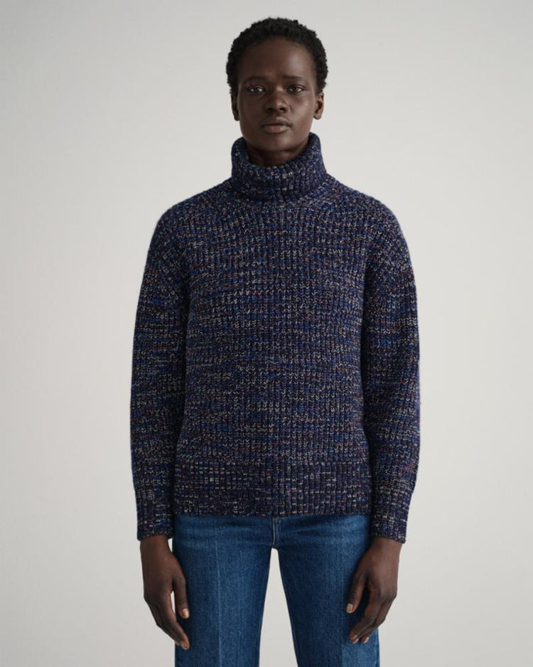 Gant Apparel Womens MULTI COLOR ROLLNECK 433/EVENING BLUE