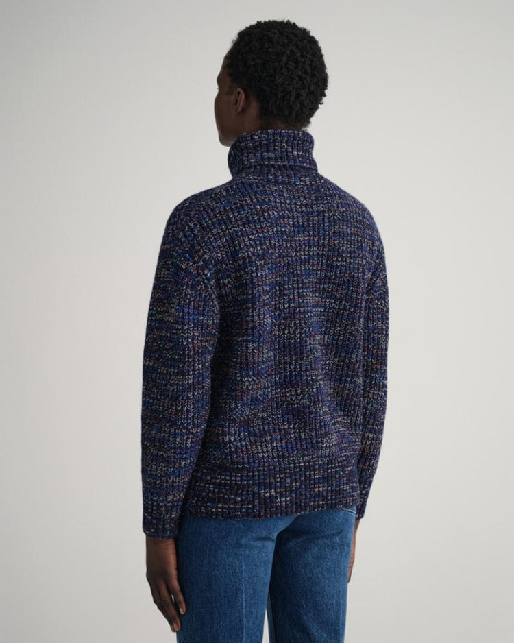 Gant Apparel Womens MULTI COLOR ROLLNECK 433/EVENING BLUE