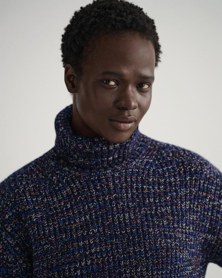 Gant Apparel Womens MULTI COLOR ROLLNECK 433/EVENING BLUE