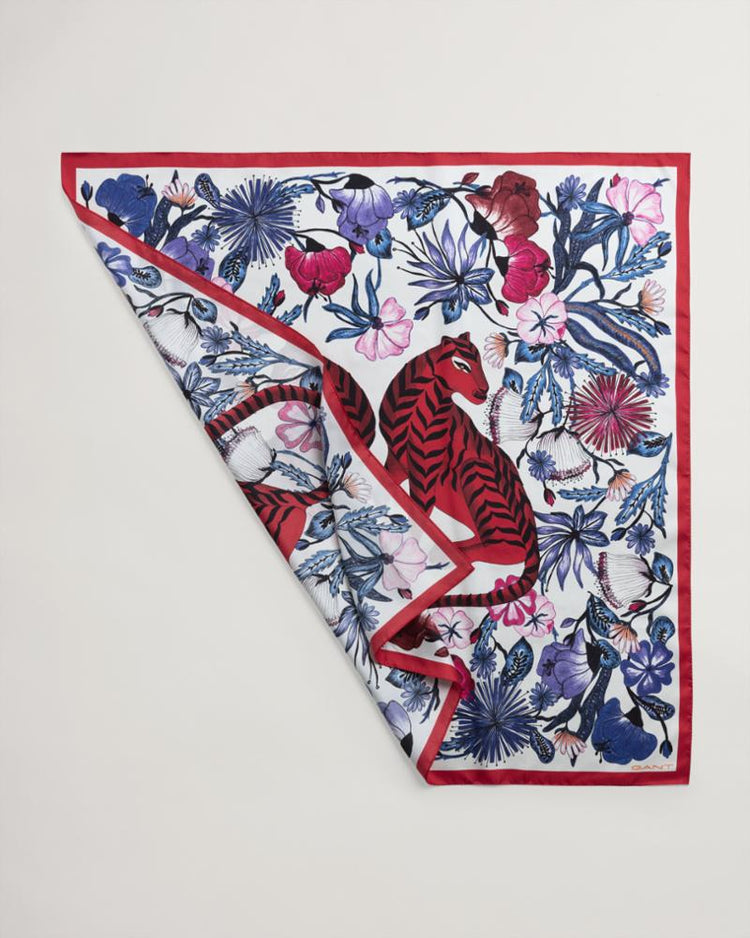 Gant Apparel Womens TIGER FLOWER SILK SCARF 113/EGGSHELL