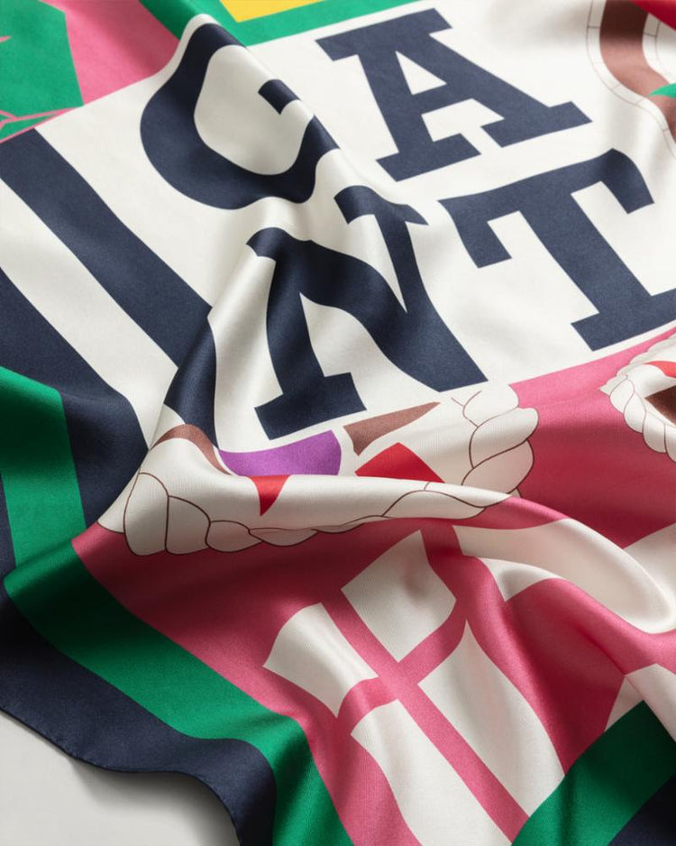 Gant Apparel Womens ROUGH WEATHER SILK SCARF 105/MULTICOLOR