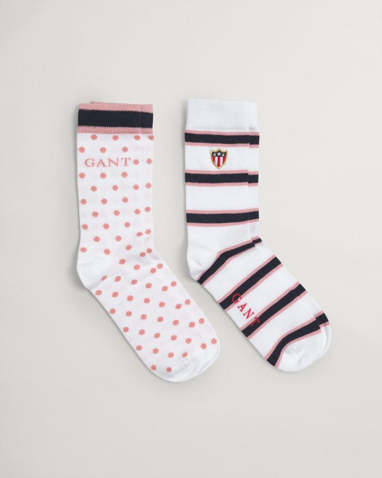 Gant Apparel Womens GANT BANNER SHIELD SOCKS 2P GB 110/WHITE