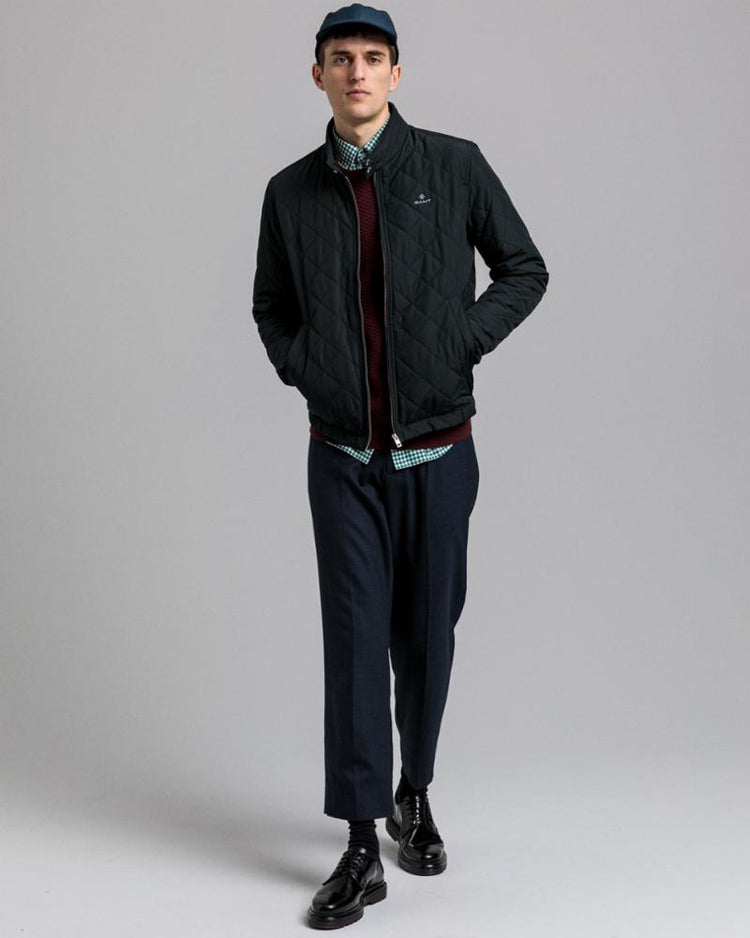 Gant Apparel Mens QUILTED WINDCHEATER 5/BLACK
