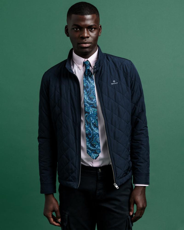 Gant Apparel Mens QUILTED WINDCHEATER 433/EVENING BLUE