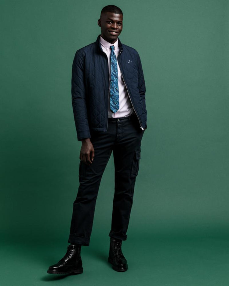 Gant Apparel Mens QUILTED WINDCHEATER 433/EVENING BLUE