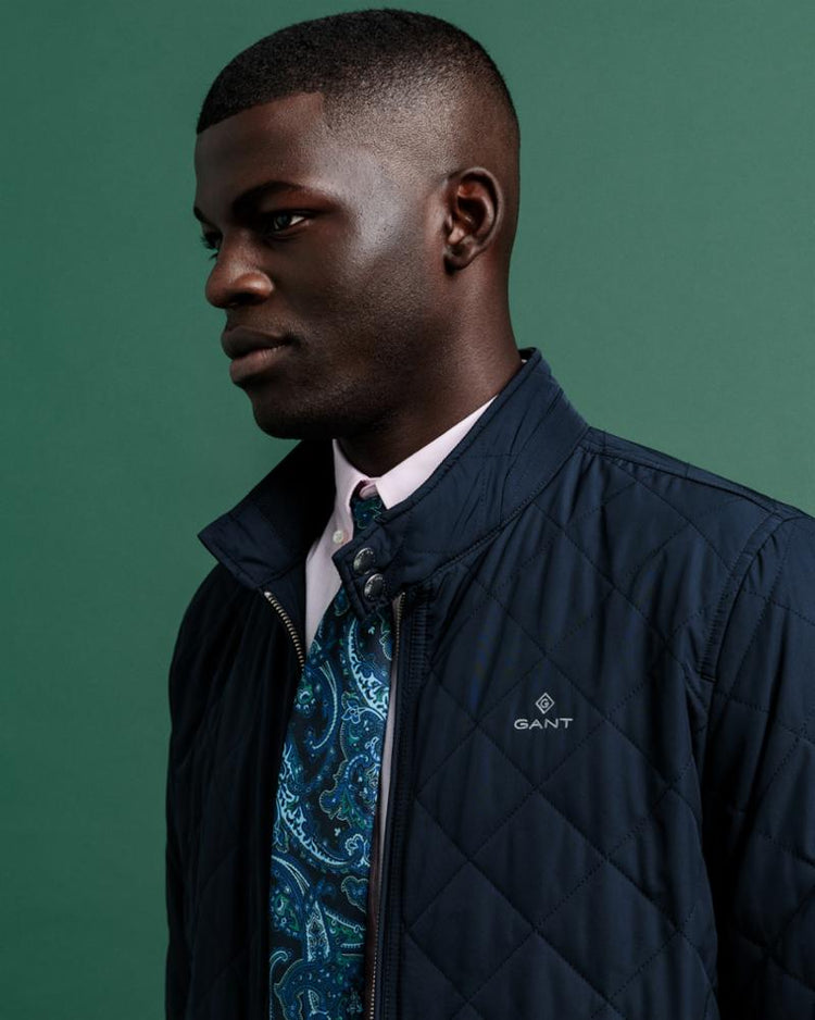 Gant Apparel Mens QUILTED WINDCHEATER 433/EVENING BLUE