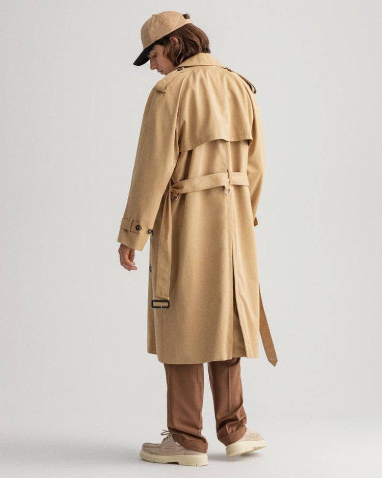 Gant Apparel Mens OVERSIZED TRENCH COAT 228/DARK ALMOND