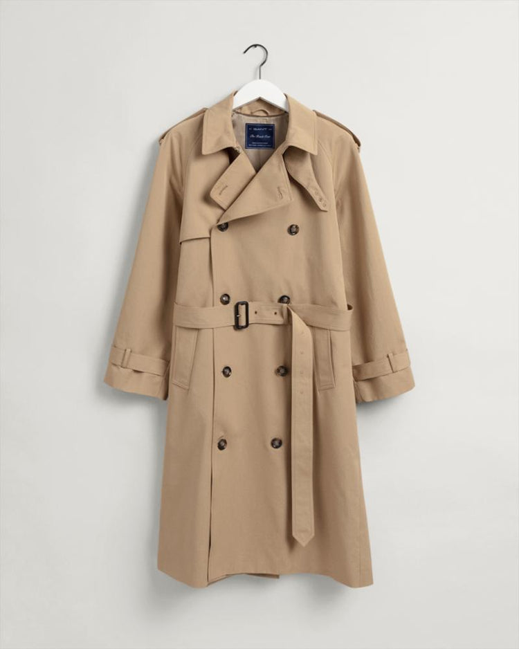 Gant Apparel Mens OVERSIZED TRENCH COAT 228/DARK ALMOND