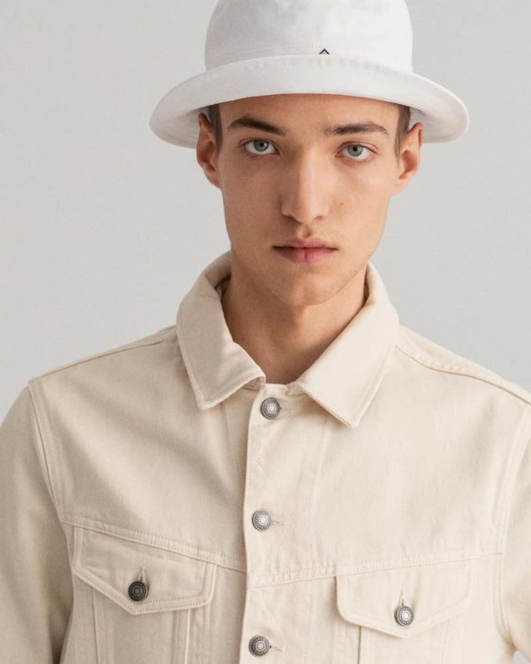 Gant Apparel Mens COLORED DENIM TRUCKER 108/CAULK WHITE