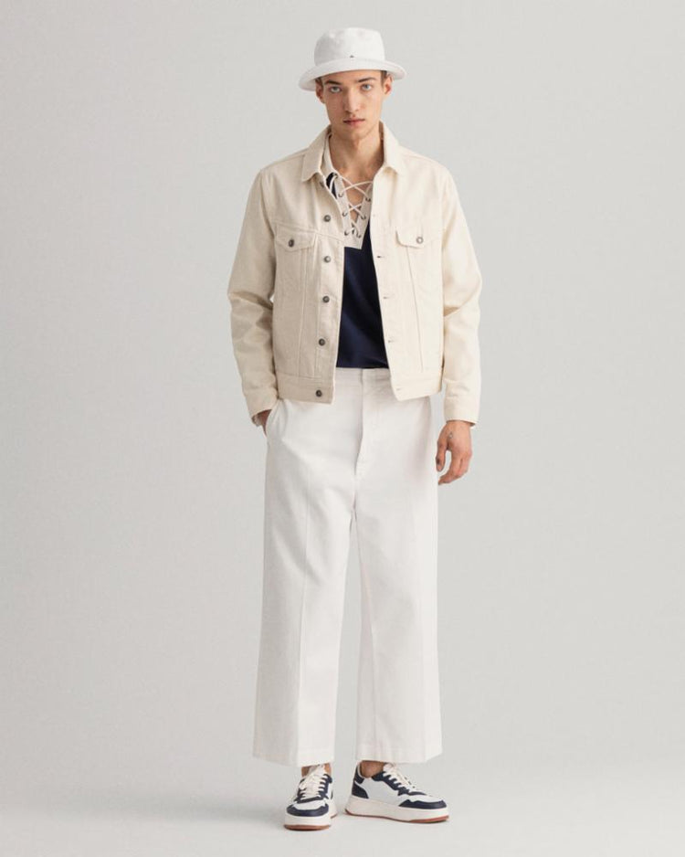 Gant Apparel Mens COLORED DENIM TRUCKER 108/CAULK WHITE