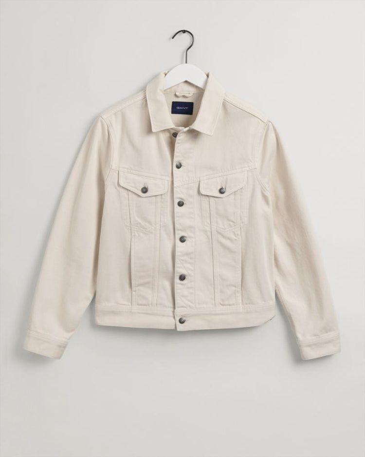 Gant Apparel Mens COLORED DENIM TRUCKER 108/CAULK WHITE