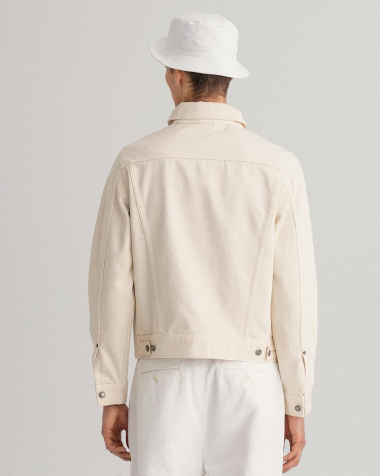 Gant Apparel Mens COLORED DENIM TRUCKER 108/CAULK WHITE