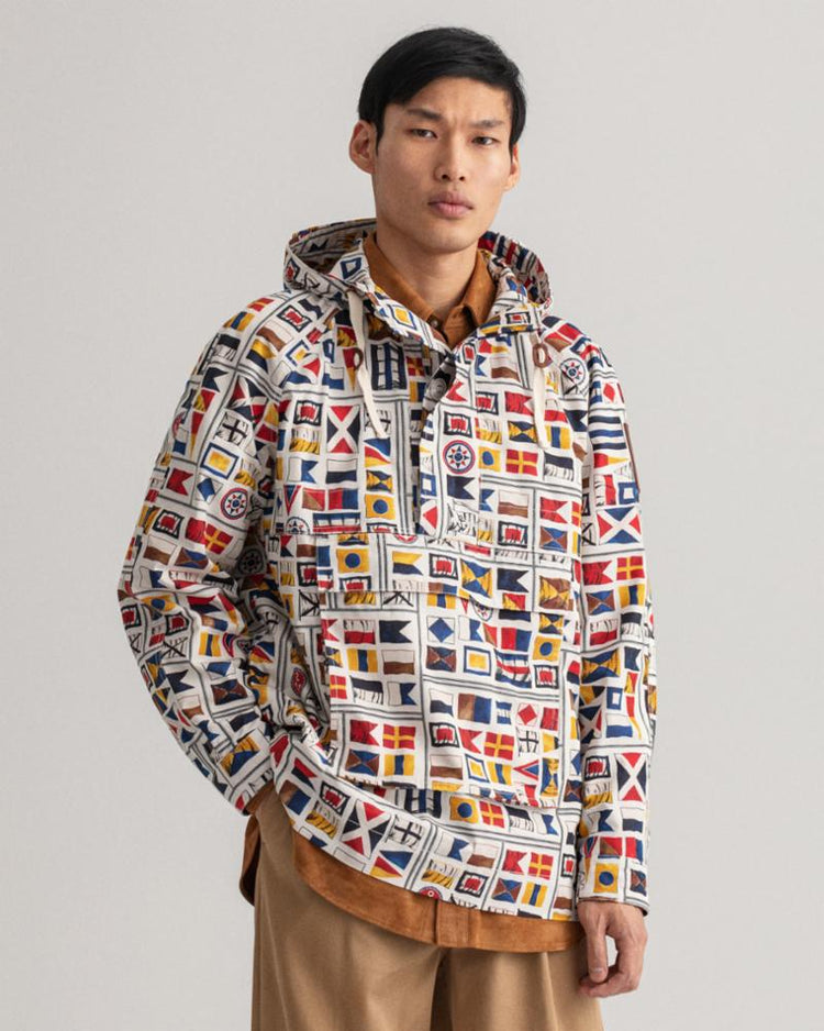 Gant Apparel Mens RW FLAG ANORAK 130/CREAM