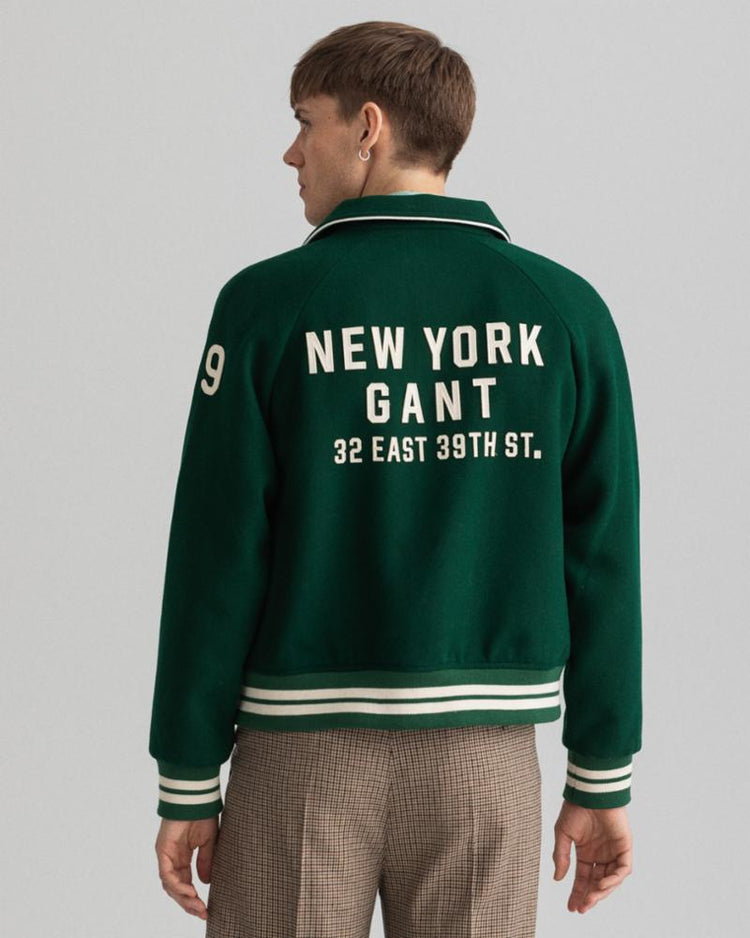 Gant Apparel Mens WOOL GANT VARSITY 338/FOREST GREEN