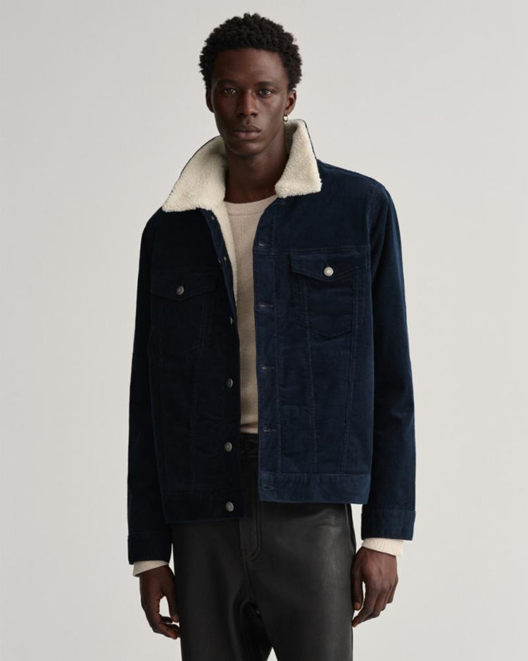 Gant Apparel Mens CORD TRUCKER JACKET 433/EVENING BLUE