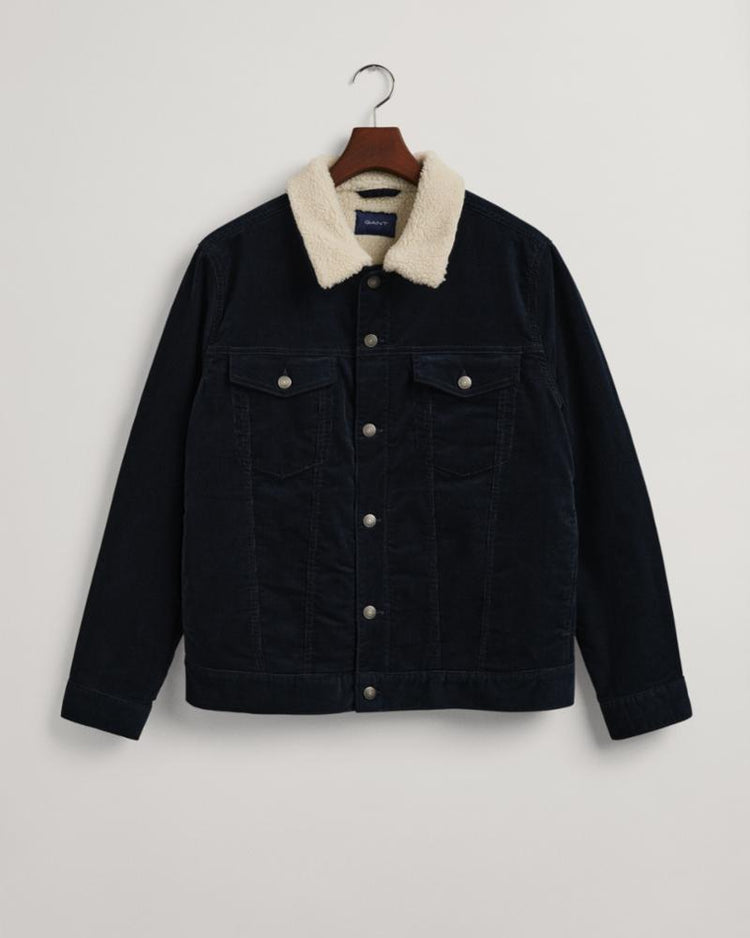 Gant Apparel Mens CORD TRUCKER JACKET 433/EVENING BLUE