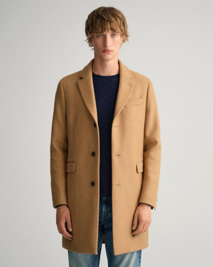 Gant Apparel Mens CLASSIC WOOL COAT 213/WARM KHAKI