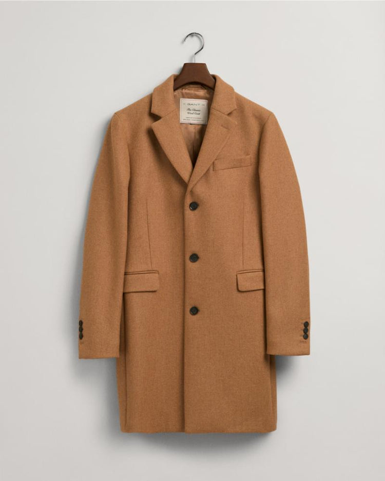Gant Apparel Mens CLASSIC WOOL COAT 213/WARM KHAKI