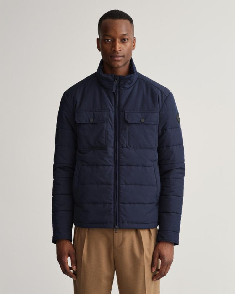 Gant Apparel Mens CHANNEL QUILTED WINDCHEATER 433/EVENING BLUE