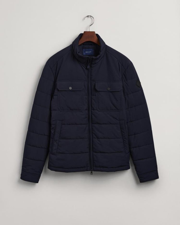 Gant Apparel Mens CHANNEL QUILTED WINDCHEATER 433/EVENING BLUE