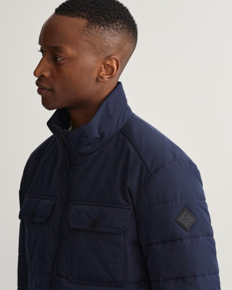 Gant Apparel Mens CHANNEL QUILTED WINDCHEATER 433/EVENING BLUE