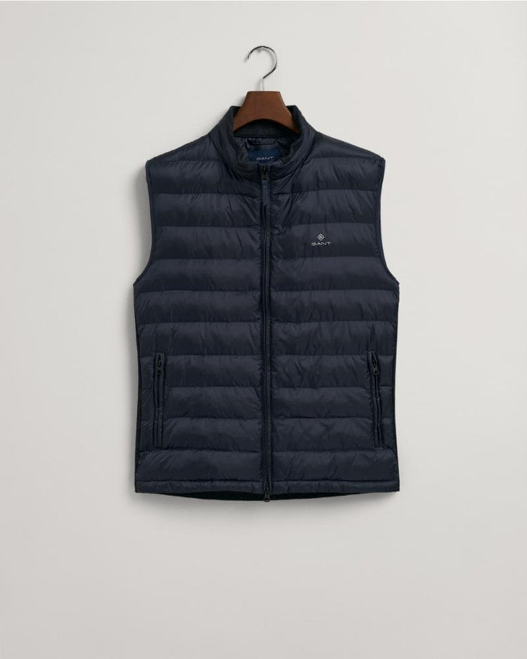 Gant Apparel Mens MIXED MEDIA LIGHT PADDED GILET 433/EVENING BLUE