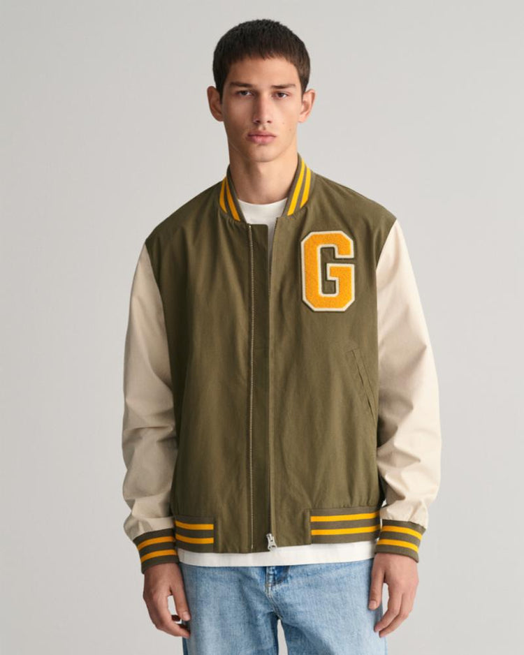 Gant Apparel Mens LIGHT VARSITY JACKET 233/SOFT OAT