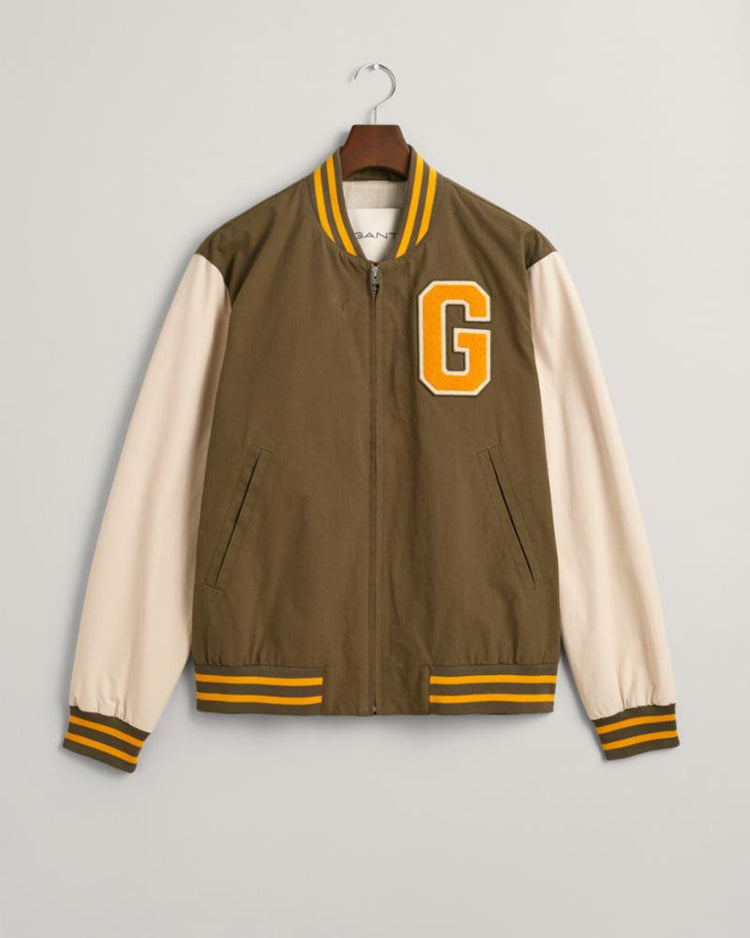 Gant Apparel Mens LIGHT VARSITY JACKET 233/SOFT OAT