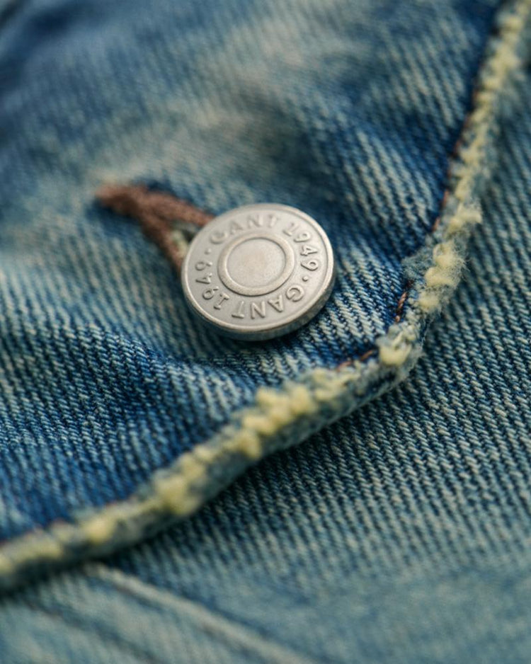 Gant Apparel Mens DENIM TRUCKER JACKET 961/DARK BLUE WORN IN