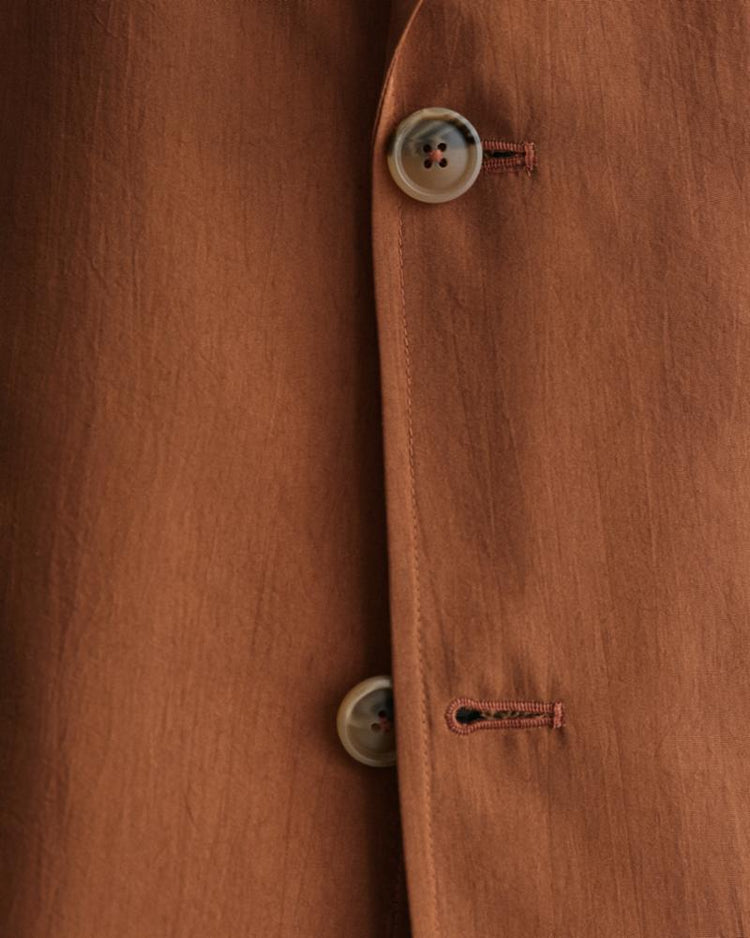 Gant Apparel Mens RELAXED SILK SUIT BLAZER 278/COGNAC BROWN