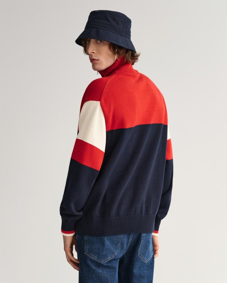 Gant Apparel Mens CREST SHIELD HALFZIP 630/RUBY RED