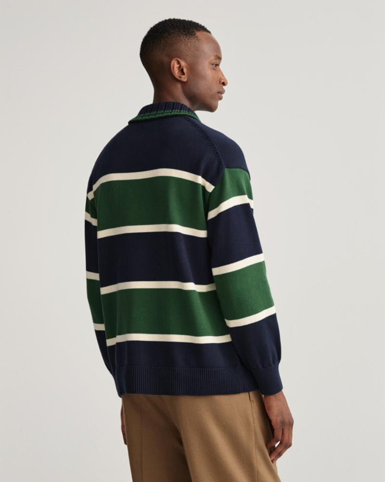 Gant Apparel Mens KNITTED HEAVY RUGGER 433/EVENING BLUE