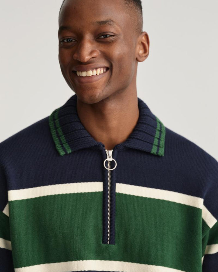 Gant Apparel Mens KNITTED HEAVY RUGGER 433/EVENING BLUE