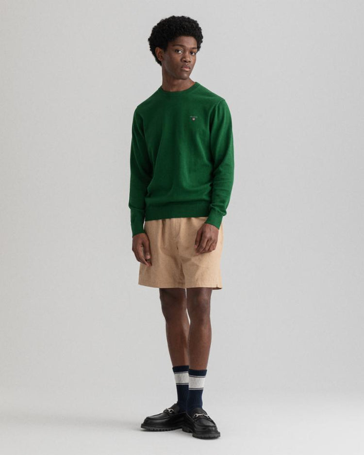 Gant Apparel Mens CLASSIC COTTON C-NECK 338/FOREST GREEN