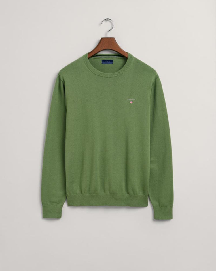 Gant Apparel Mens CLASSIC COTTON C-NECK 308/LEAF GREEN