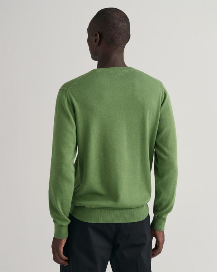 Gant Apparel Mens CLASSIC COTTON C-NECK 308/LEAF GREEN