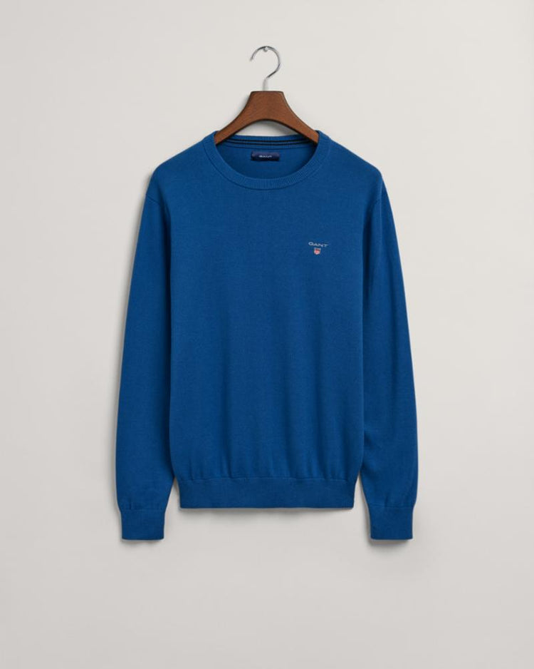 Gant Apparel Mens CLASSIC COTTON C-NECK 408/LAKE BLUE