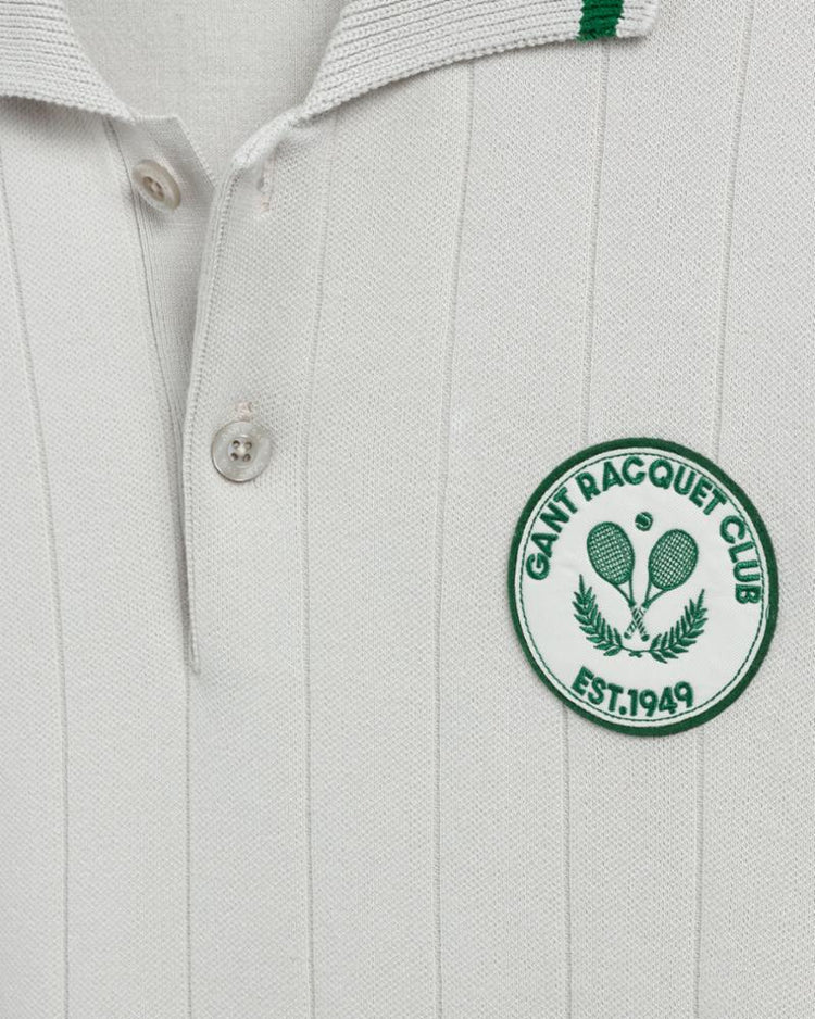 Gant Apparel Mens RACQUET CLUB KNITTED POLO 130/CREAM