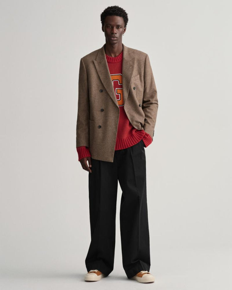 Gant Apparel Mens OVERSIZED LETTERMAN C-NECK 603/AUTUMN SUNSET