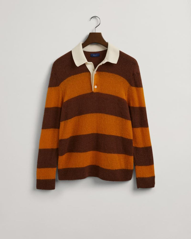 Gant Apparel Mens BARSTRIPED RUGGER 824/GOLDEN ORANGE