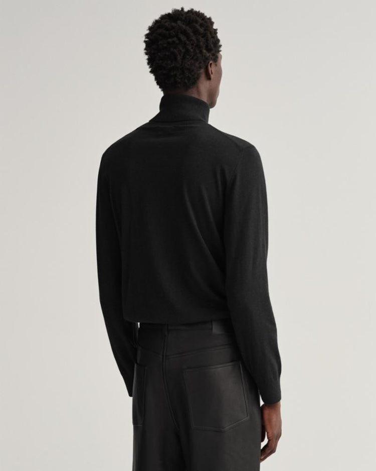 Gant Apparel Mens COTTON CASHMERE ROLLNECK 5/BLACK