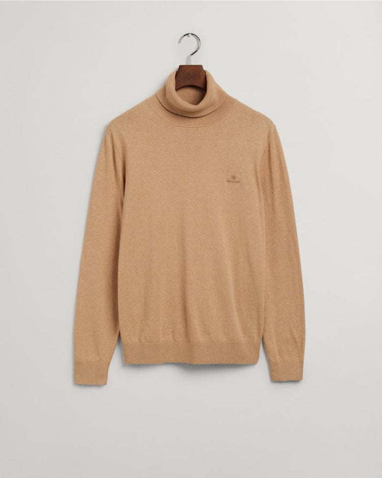 Gant Apparel Mens COTTON CASHMERE ROLLNECK 296/KHAKI MEL
