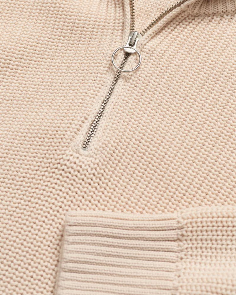 Gant Apparel Mens D2. RIB HALFZIP 116/LINEN