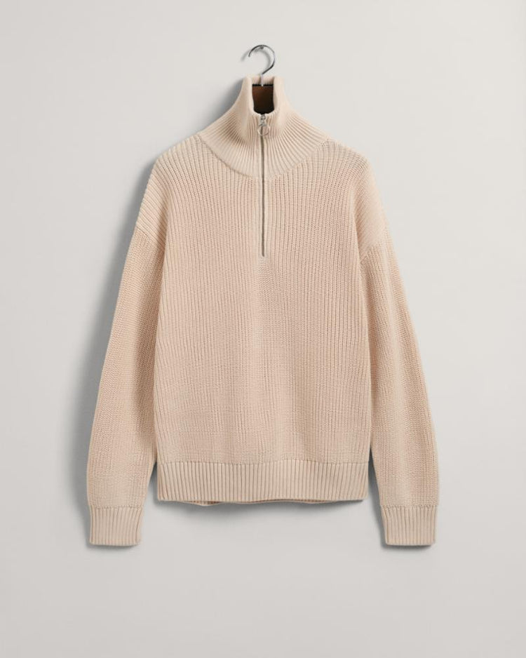 Gant Apparel Mens D2. RIB HALFZIP 116/LINEN