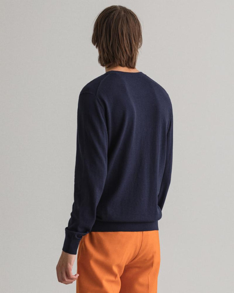 Gant Apparel Mens COTTON CASHMERE C-NECK 433/EVENING BLUE