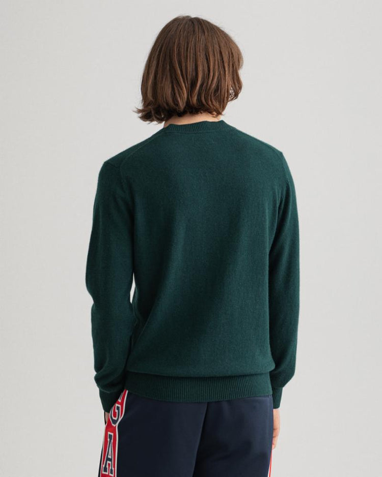 Gant Apparel Mens GANT BANNER SHIELD C-NECK 374/TARTAN GREEN