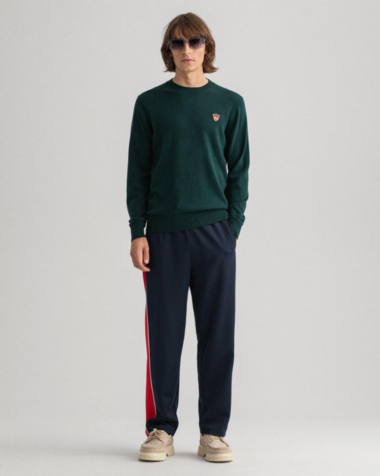 Gant Apparel Mens GANT BANNER SHIELD C-NECK 374/TARTAN GREEN