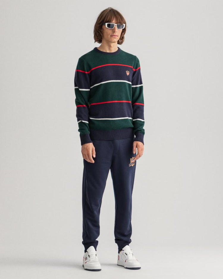 Gant Apparel Mens GANT BANNER SHIELD STRIPED C 374/TARTAN GREEN