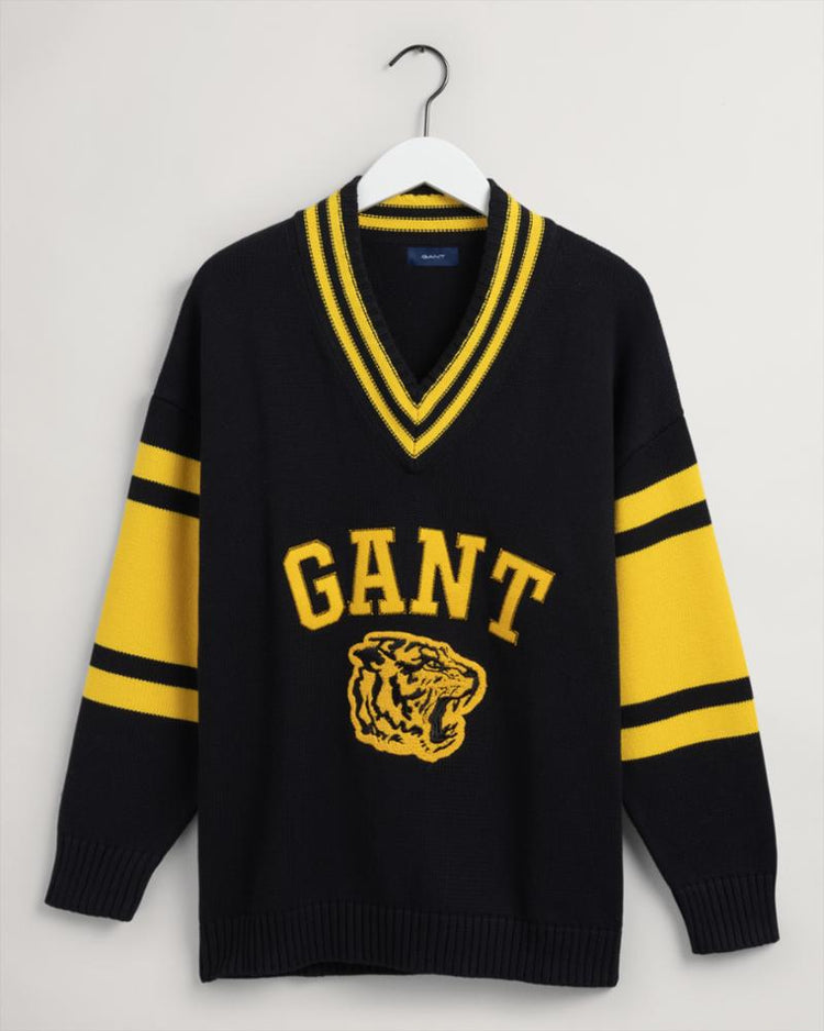 Gant Apparel Mens TIGER V-NECK 5/BLACK