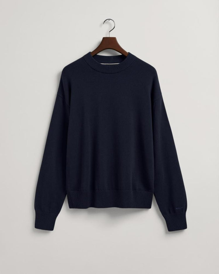 Gant Apparel Mens SUPIMA COTTON RELAXED C-NECK 433/EVENING BLUE